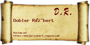 Dobler Róbert névjegykártya