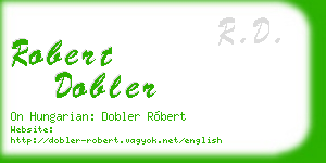 robert dobler business card